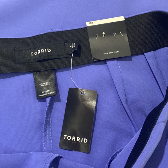 Torrid Pull On Wide Leg High Rise Pant Periwinkle NWT - Picture 5 of 6